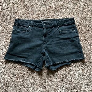 Black Denim Shorts